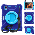 360-degree Rotating Kickstand Anti-Scratch Anti-Drop PC + Silicone Tablet Case with Shoulder Strap for iPad mini (2024) / mini (2021)