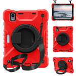 360-degree Rotating Kickstand Anti-Scratch Anti-Drop PC + Silicone Tablet Case with Shoulder Strap for iPad mini (2024) / mini (2021)