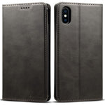 SUTENI Tekstureret overflade Folio Flip Beskyttelsesetui Pung Magnetisk Automatisk Lukning Lædercover med Stand til iPhone XS Max 6,5 tommer