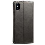 SUTENI Tekstureret overflade Folio Flip Beskyttelsesetui Pung Magnetisk Automatisk Lukning Lædercover med Stand til iPhone XS Max 6,5 tommer