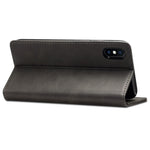 SUTENI Tekstureret overflade Folio Flip Beskyttelsesetui Pung Magnetisk Automatisk Lukning Lædercover med Stand til iPhone XS Max 6,5 tommer
