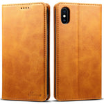 SUTENI Tekstureret overflade Folio Flip Beskyttelsesetui Pung Magnetisk Automatisk Lukning Lædercover med Stand til iPhone XS Max 6,5 tommer