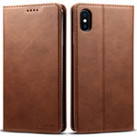 SUTENI Tekstureret overflade Folio Flip Beskyttelsesetui Pung Magnetisk Automatisk Lukning Lædercover med Stand til iPhone XS Max 6,5 tommer