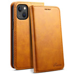 SUTENI Anti-scratch Wallet Stand Design Magnetic Automatic Closing Leather Protective Cover + TPU Inner Case for iPhone 13 mini 5.4 inch