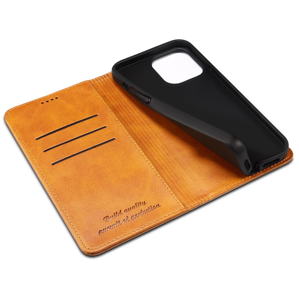 SUTENI Anti-scratch Wallet Stand Design Magnetic Automatic Closing Leather Protective Cover + TPU Inner Case for iPhone 13 mini 5.4 inch