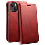 SUTENI Anti-scratch Wallet Stand Design Magnetic Automatic Closing Leather Protective Cover + TPU Inner Case for iPhone 13 mini 5.4 inch