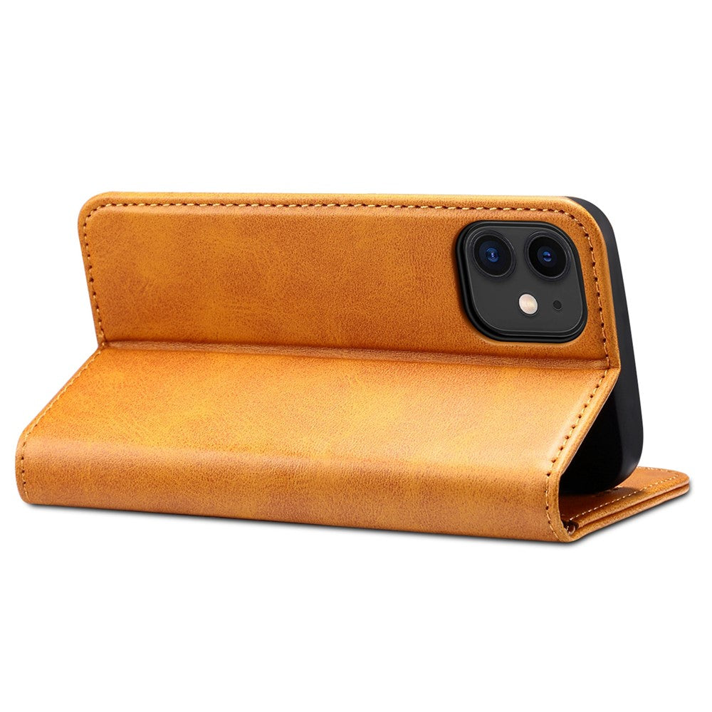SUTENI Tekstureret overflade Allround beskyttelsescover Magnetisk automatisk lukkende lædercover med stativ og pung til iPhone 12 mini 5,4 tommer