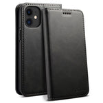 SUTENI Tekstureret overflade Allround beskyttelsescover Magnetisk automatisk lukkende lædercover med stativ og pung til iPhone 12 mini 5,4 tommer