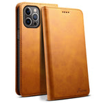 SUTENI Textured Surface Magnetic Automatic Closing Wallet Stand Design Leather Case for iPhone 12/12 Pro 6.1 inch