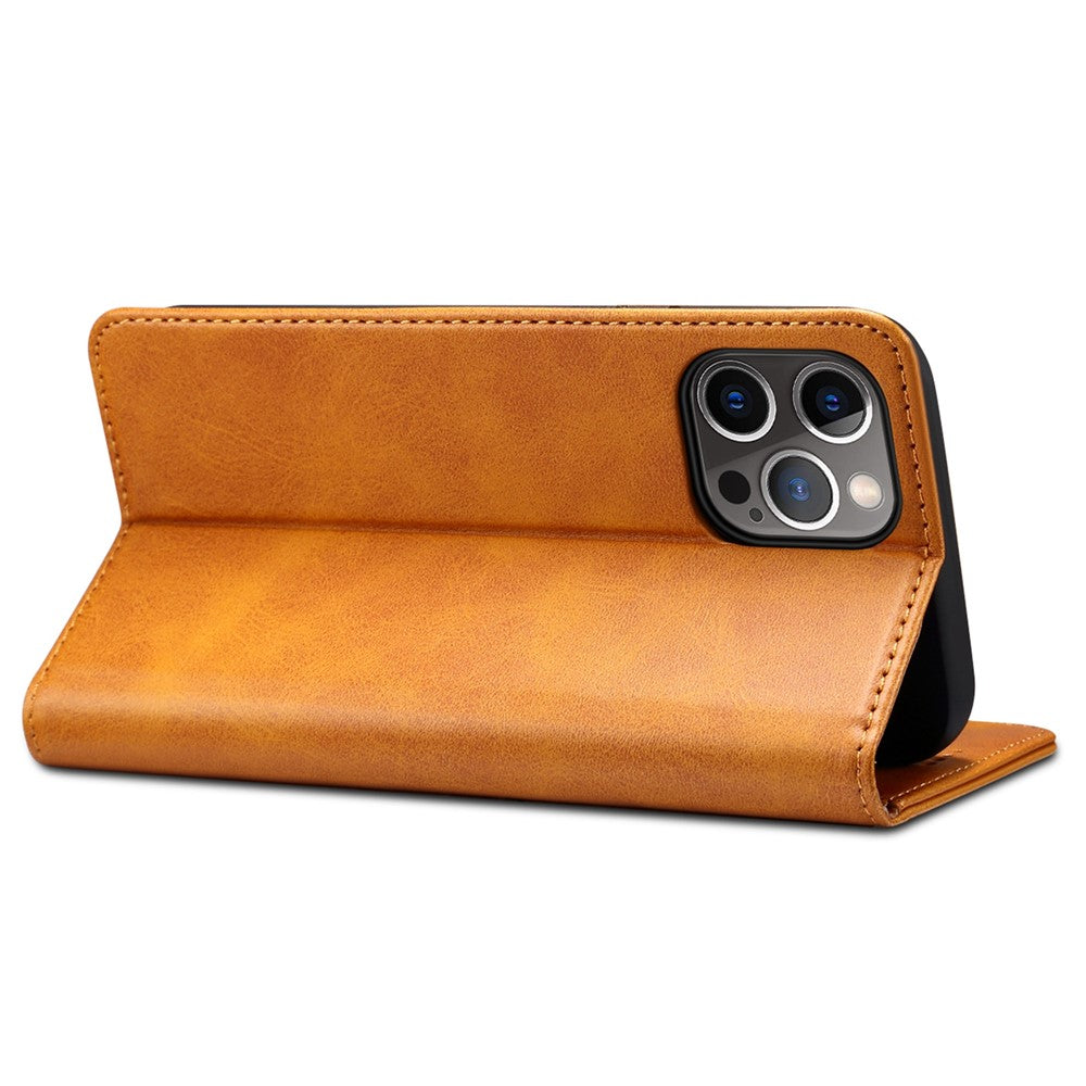 SUTENI Textured Surface Magnetic Automatic Closing Wallet Stand Design Leather Case for iPhone 12/12 Pro 6.1 inch