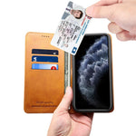SUTENI Textured Surface Magnetic Automatic Closing Wallet Stand Design Leather Case for iPhone 12/12 Pro 6.1 inch