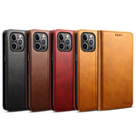 SUTENI Textured Surface Magnetic Automatic Closing Wallet Stand Design Leather Case for iPhone 12/12 Pro 6.1 inch