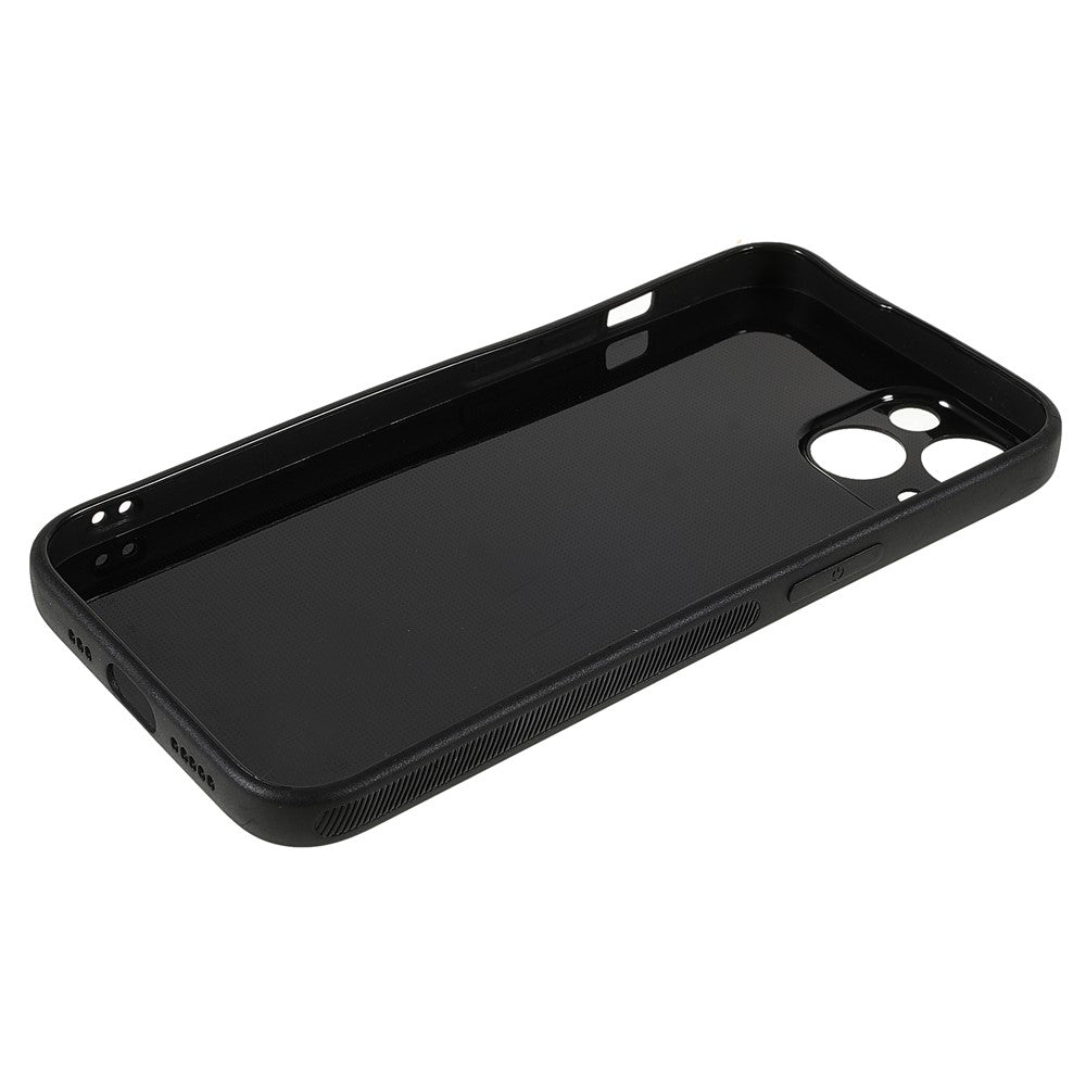 Anti-fingerprint Carbon Fiber Texture Flexible TPU Phone Case Phone Covering for iPhone 13 mini 5.4 inch