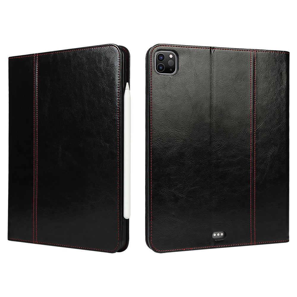 Crazy Horse Texture Wake/Sleep Function Genuine Leather Anti-fall Tablet Case with Stand for Apple iPad Pro 11-inch (2021)