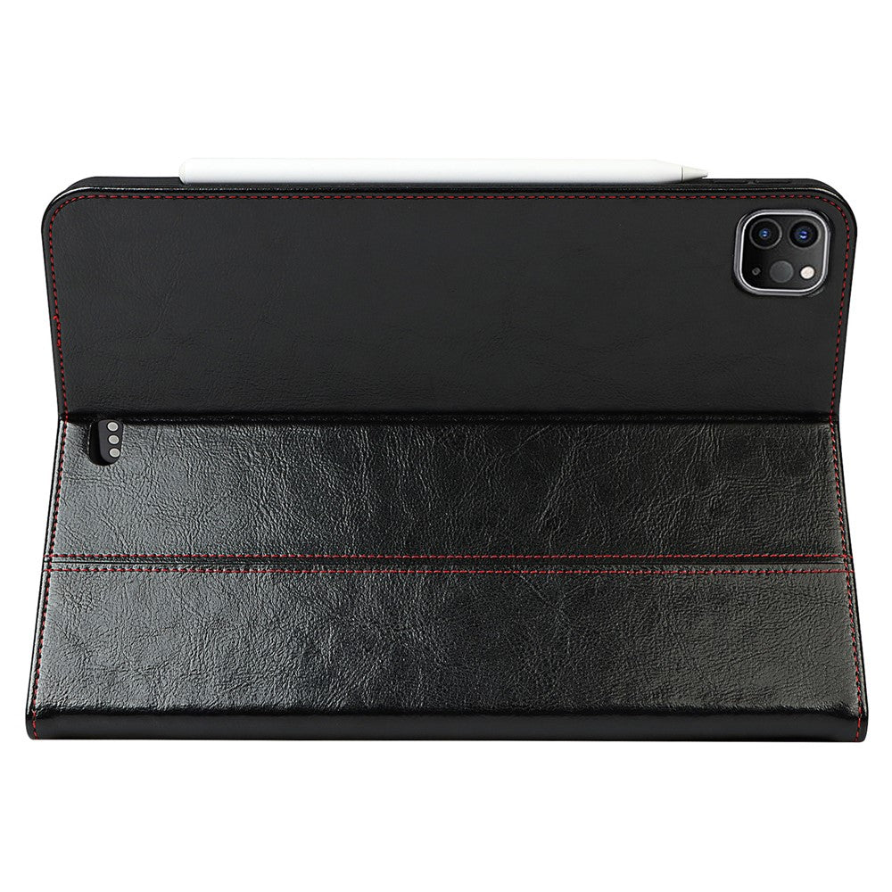 Crazy Horse Texture Wake/Sleep Function Genuine Leather Anti-fall Tablet Case with Stand for Apple iPad Pro 11-inch (2021)