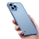 For iPhone 13 Pro Max 6.7 inch Matte Mobile Phone PC + Metal Hybrid Case Protective Shell