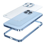 For iPhone 13 Pro Max 6.7 inch Matte Mobile Phone PC + Metal Hybrid Case Protective Shell