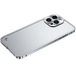 For iPhone 13 Pro 6.1 inch Anti-scratch PC + Metal Hybrid Case Matte Mobile Phone Shell