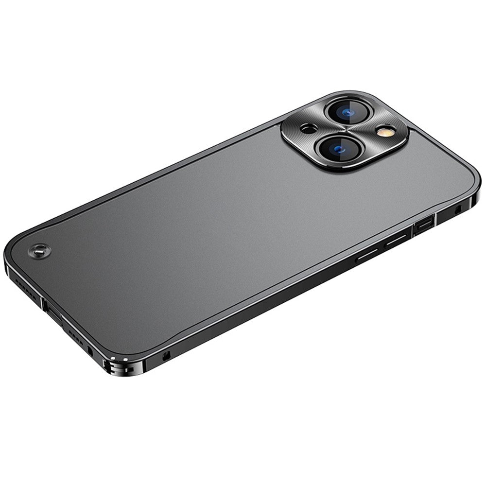 Til iPhone 13 6.1 tommer PC + metal hybridcover Stødsikker mat mobiltelefonbeskyttelse
