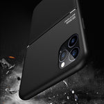 Lätt bakstycke i TPU + PU-läder, smalt, stötsäkert mobilfodral med inbyggd magnetisk metallplåt för iPhone 13 6,1 tum