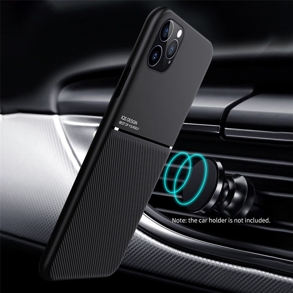 Til iPhone 13 mini 5,4 tommer Præcist udskåret tekstureret anti-fald TPU + PU-læder telefoncover med indbygget magnetisk metalplade