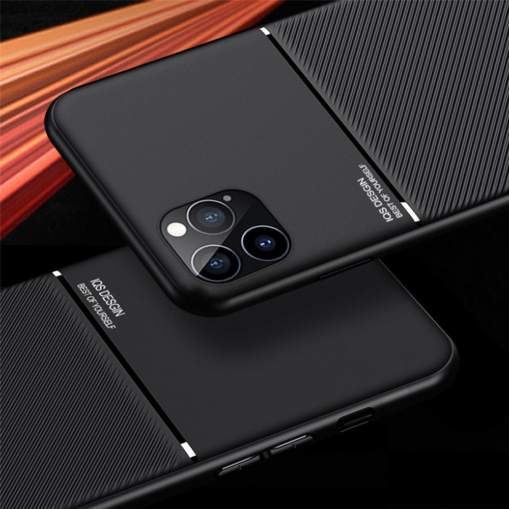 Til iPhone 13 mini 5,4 tommer Præcist udskåret tekstureret anti-fald TPU + PU-læder telefoncover med indbygget magnetisk metalplade