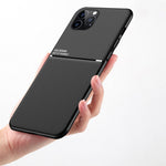 Til iPhone 13 mini 5,4 tommer Præcist udskåret tekstureret anti-fald TPU + PU-læder telefoncover med indbygget magnetisk metalplade
