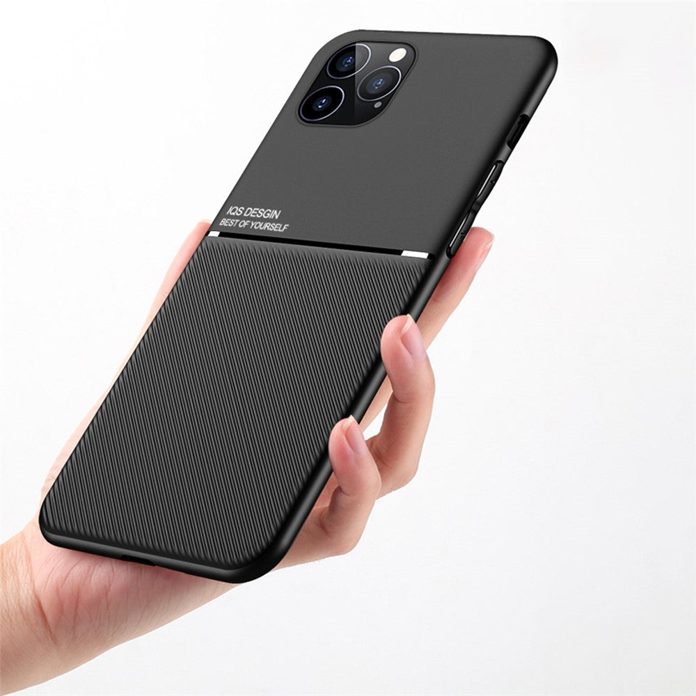 Til iPhone 13 mini 5,4 tommer Præcist udskåret tekstureret anti-fald TPU + PU-læder telefoncover med indbygget magnetisk metalplade