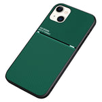 Til iPhone 13 mini 5,4 tommer Præcist udskåret tekstureret anti-fald TPU + PU-læder telefoncover med indbygget magnetisk metalplade
