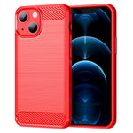 1.8mm Flexible TPU Anti-Scratch Carbon Fiber Brushed Protective Cover Phone Back Case for iPhone 13 6.1 inch