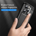 1,8 mm kulfiber børstet tekstur fleksibel TPU anti-fald telefonbagcover til iPhone 13 Pro 6,1 tommer