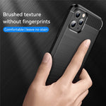 1,8 mm blød TPU-bagside med kulfiberbørstet tekstur til mobiltelefoner, til iPhone 11 Pro Max 6,5 tommer