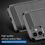 1.8mm Carbon Fiber Brushed Texture Impact Buffer TPU Back Case Mobile Phone Cover for iPhone 11 6.1 inch