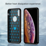 1,8 mm snyggt kolfiberborstat design flexibelt TPU-skal som tål fall och är avslappnat för mobilmobiler till iPhone XS Max 6,5 tum