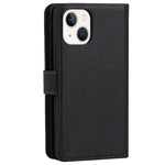 Shock Absorption Detachable PU Leather Wallet Stand Phone Case Shell with Wrist Strap for iPhone 13 mini 5.4 inch