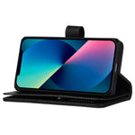 Shock Absorption Detachable PU Leather Wallet Stand Phone Case Shell with Wrist Strap for iPhone 13 mini 5.4 inch