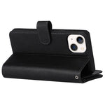Shock Absorption Detachable PU Leather Wallet Stand Phone Case Shell with Wrist Strap for iPhone 13 mini 5.4 inch
