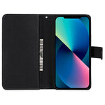 Shock Absorption Detachable PU Leather Wallet Stand Phone Case Shell with Wrist Strap for iPhone 13 mini 5.4 inch