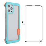 ENKAY HAT PRINCE For iPhone 12 Pro Max 6.7 inch Frameless Slim Phone Case with 9H Tempered Glass Screen Protector Heat Dissipation Phone Cover Drop Resistant Protective Shell