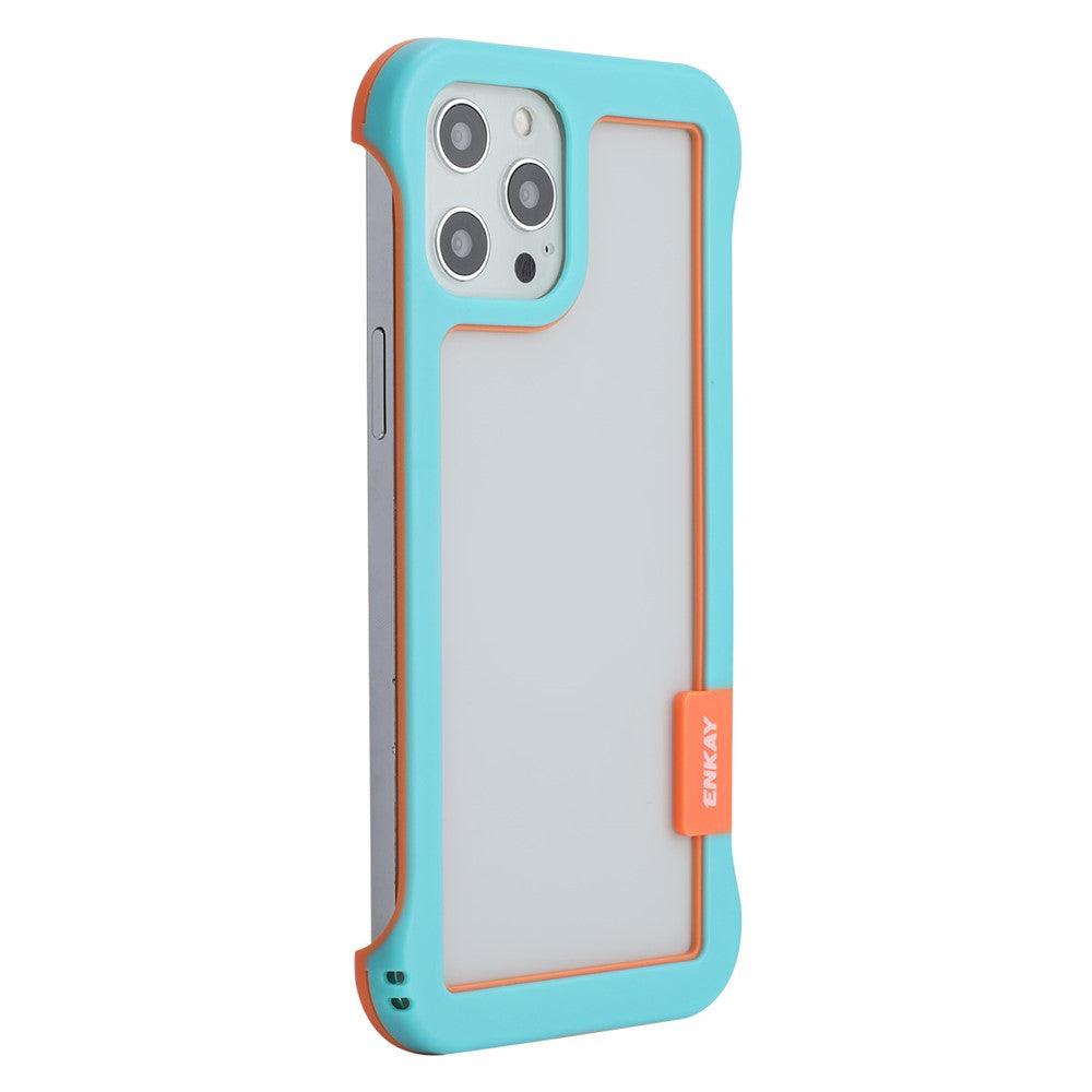 ENKAY HAT PRINCE For iPhone 12 Pro Max 6.7 inch Frameless Slim Phone Case with 9H Tempered Glass Screen Protector Heat Dissipation Phone Cover Drop Resistant Protective Shell