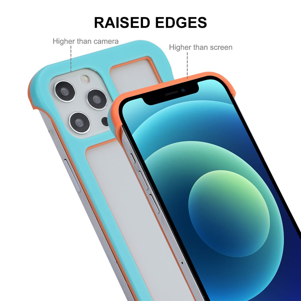 ENKAY HAT PRINCE For iPhone 12 Pro Max 6.7 inch Frameless Slim Phone Case with 9H Tempered Glass Screen Protector Heat Dissipation Phone Cover Drop Resistant Protective Shell