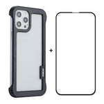 ENKAY HAT PRINCE For iPhone 12 Pro Max 6.7 inch Frameless Slim Phone Case with 9H Tempered Glass Screen Protector Heat Dissipation Phone Cover Drop Resistant Protective Shell
