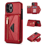 N.BEKUS for iPhone 13 Pro 6.1 inch Anti-scratch Drop-proof Kickstand Design Wallet PU Leather + TPU Phone Shell Case with Long Lanyard