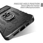 Hard PC + Soft TPU Phone Case for iPhone 11 Pro 5.8 inch, Full Coverage Kickstand Cover with Tempered Glass Screen Protector