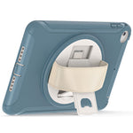 Til iPad mini (2019) 7,9 tommer/iPad mini 4 Roterende Kickstand PC + Silikone Hybrid Cover Anti-fald Tablet Etui med Håndrem