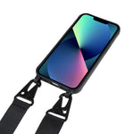 Til iPhone 13 6,1 tommer blødt TPU-bagcover til mobiltelefon med mat finish og skulderrem