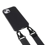 Til iPhone 13 6,1 tommer blødt TPU-bagcover til mobiltelefon med mat finish og skulderrem