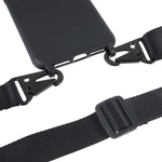 Til iPhone 13 6,1 tommer blødt TPU-bagcover til mobiltelefon med mat finish og skulderrem