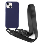 Til iPhone 13 6,1 tommer blødt TPU-bagcover til mobiltelefon med mat finish og skulderrem