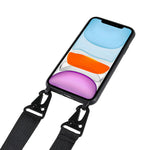 For iPhone 11 6.1 inch Slim Matte Cell Phone Case Drop Shockproof TPU Back Cover with Shoulder Strap